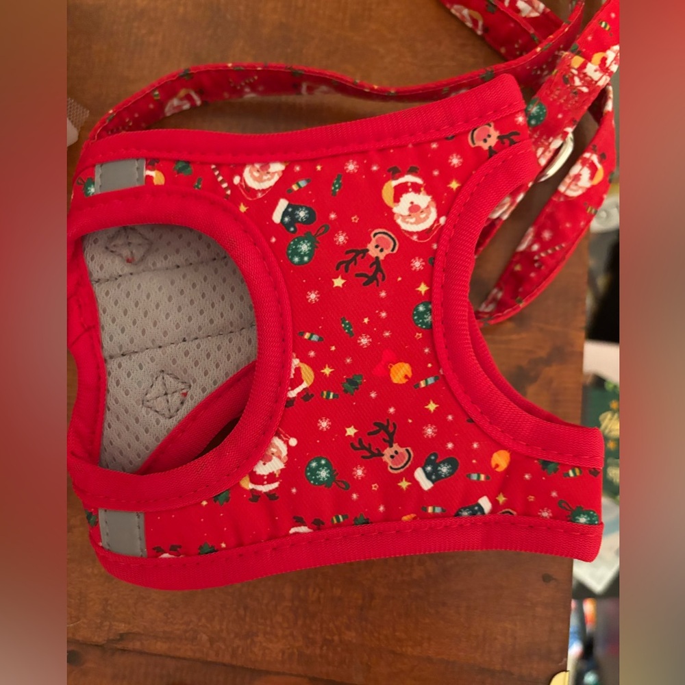 Christmas Dog Harness and leash Set